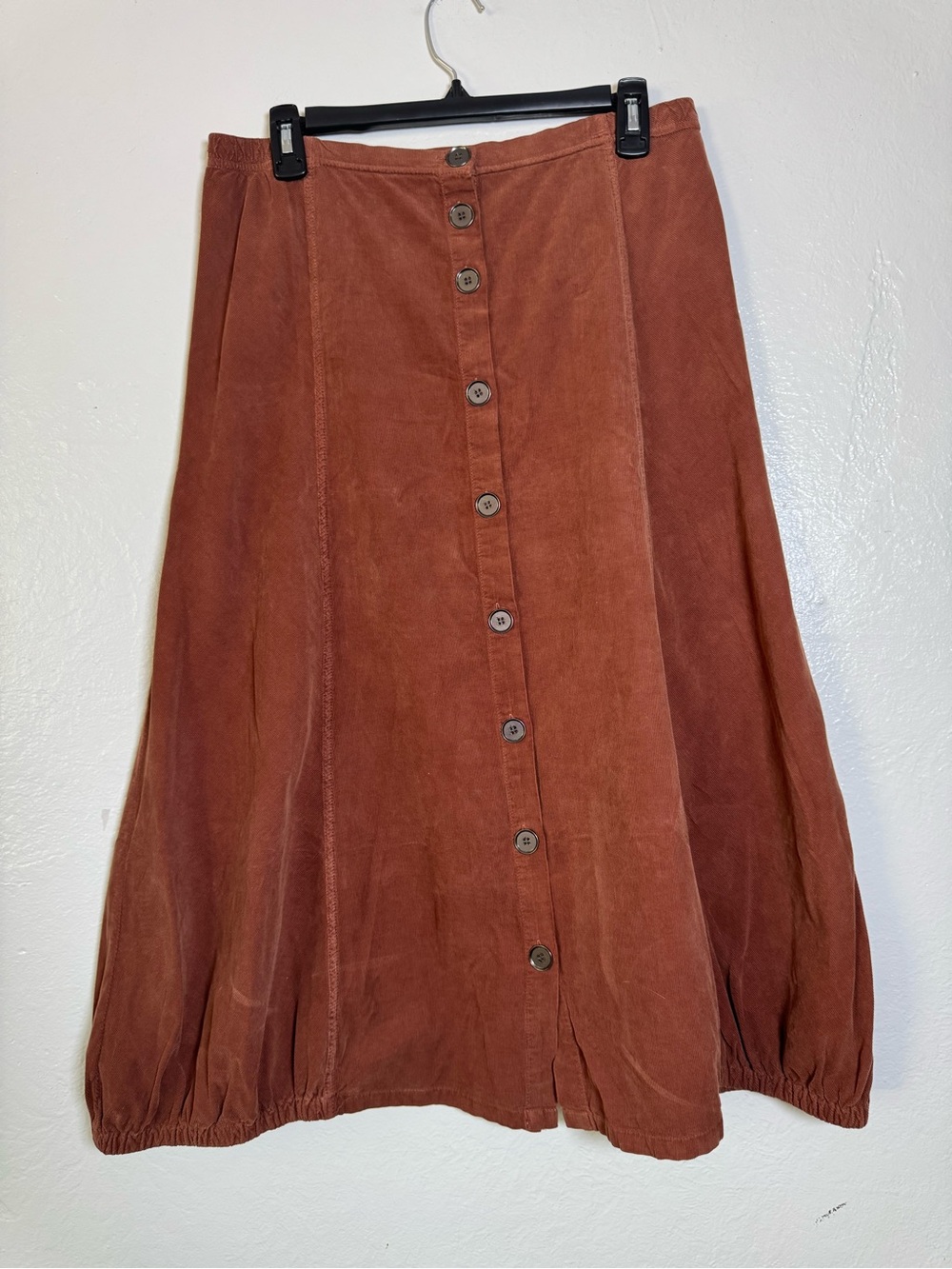 XCVI Wearables Corduroy Button Front Skirt New